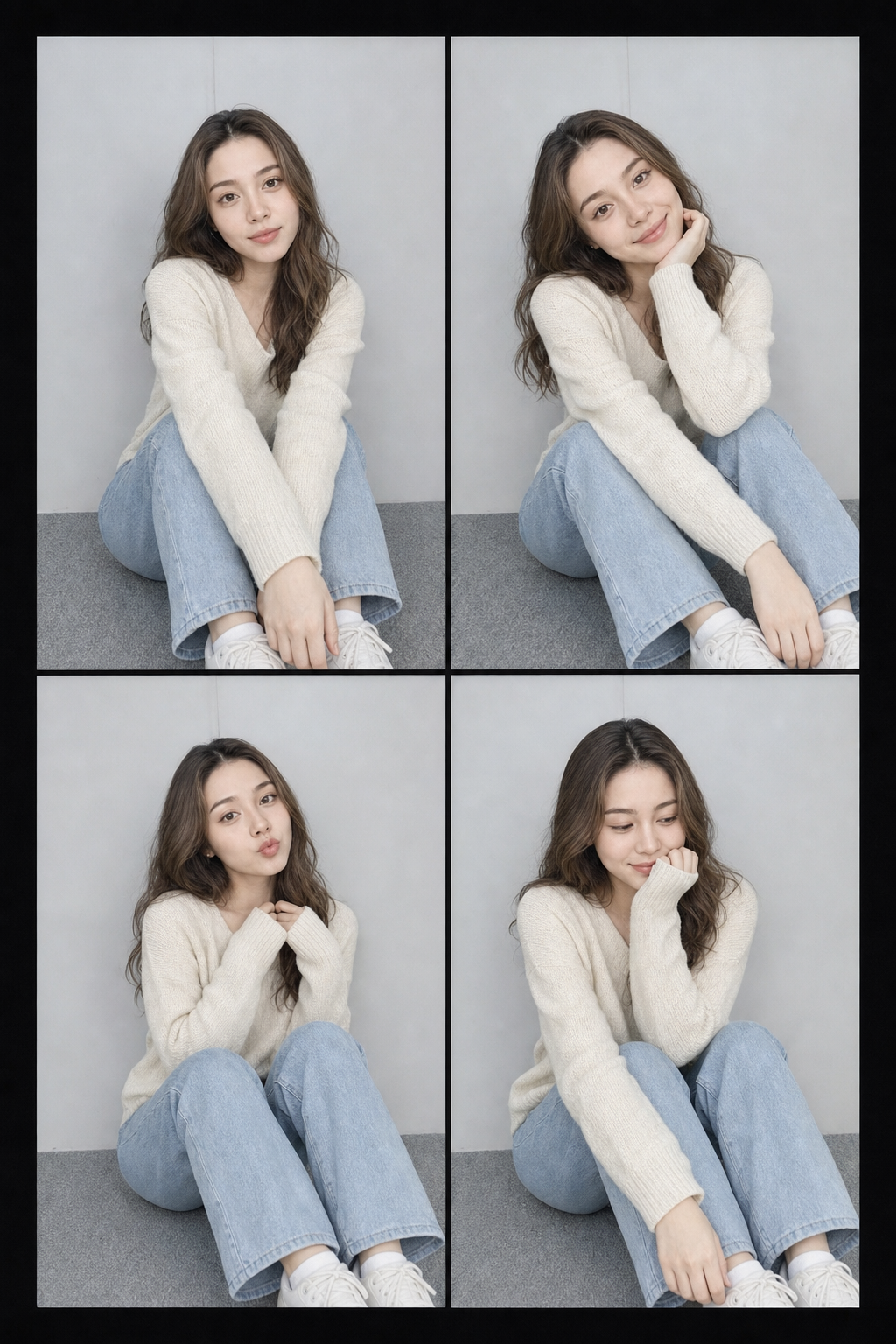 Sample Korean conversion four-cut for Han So-yul