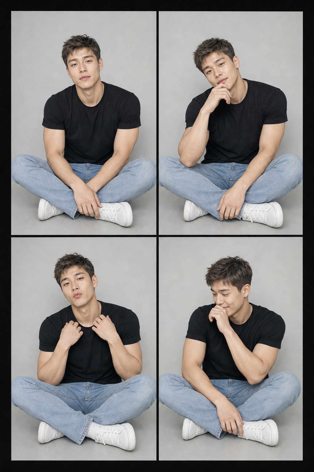 Sample Korean conversion four-cut for Lee Do-yun